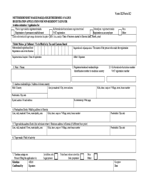 Form R2 Non-Resident Taxpayer Registration