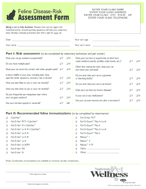 Feline Disease-Risk Assessment Form