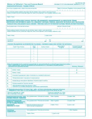 Estonia Tax Form TSM