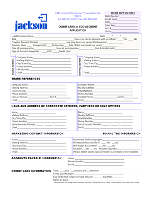 Credit Application Form