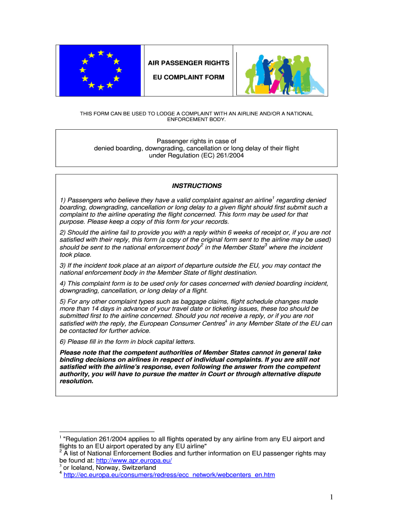 Eu 261 Claim Form Fill Out Sign Online DocHub