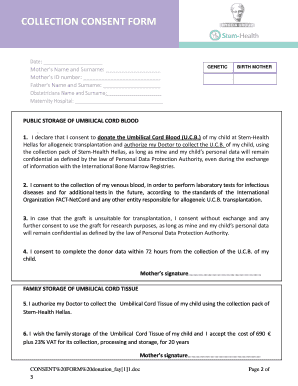 Collection Consent Form