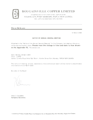 Notice of Annual General Meeting