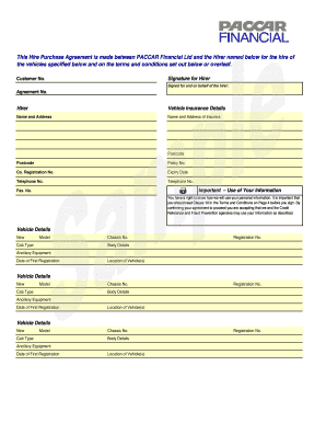 Hire Purchase Agreement
