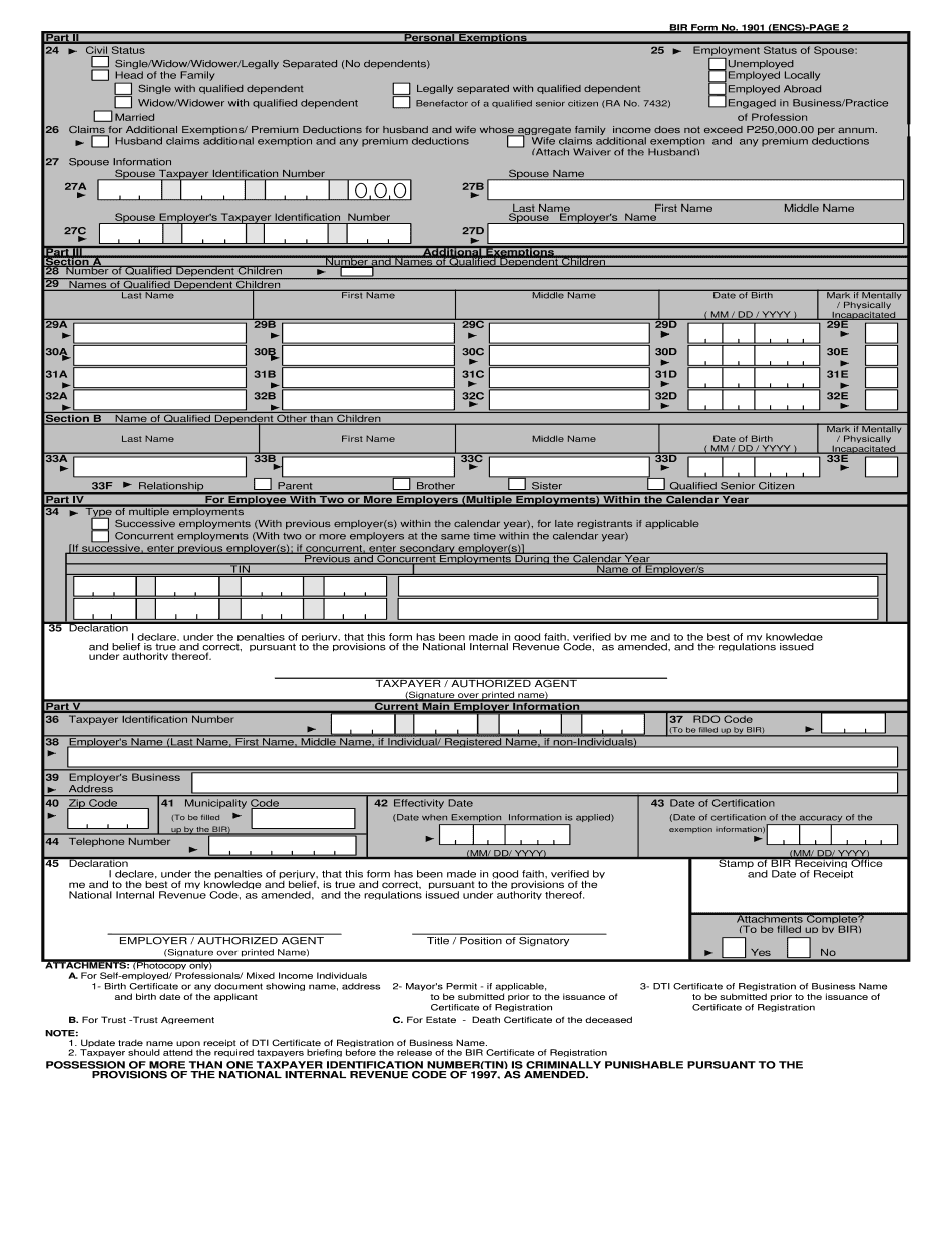 Bir form 1902 online registration