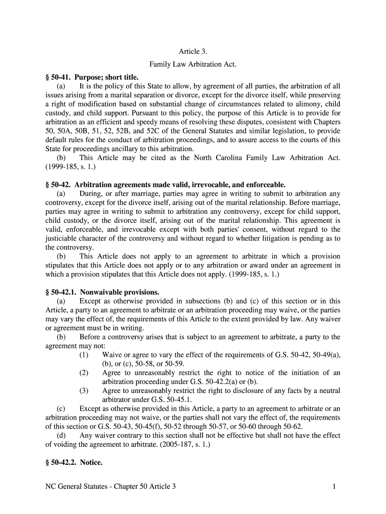 Fillable Online uniform family law arbitration act Uniform Law