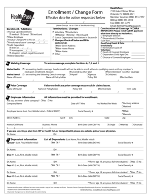 HealthPass Enrollment Change Form