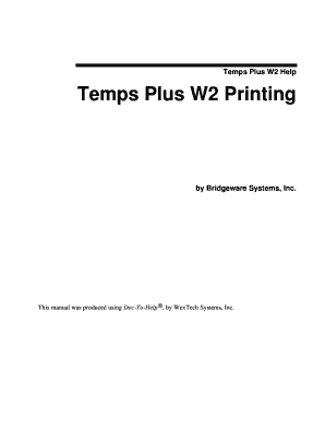 Does Tempsplus Have W2s Online - Fill Online, Printable, Fillable ...