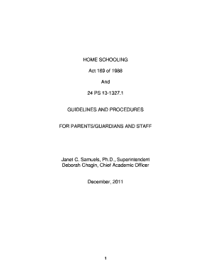 Homeschool Packet - Norristown Area School District