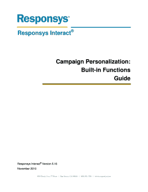 Cb form sample - built in function responsys link form