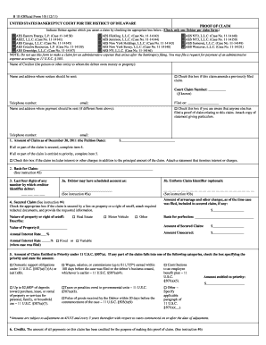 proof of claim form b10 1211 distric of delaware