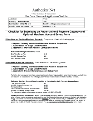 Fillable Online Fax Cover Sheet and Application Checklist Checklist for ...