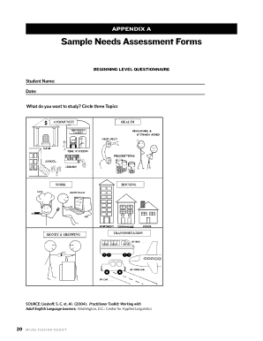 ESL Adult Learners Needs Assessment Form