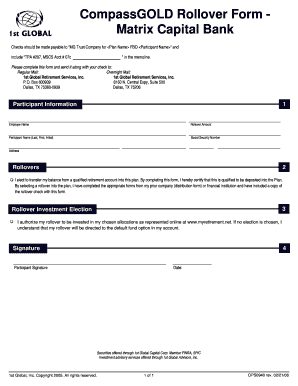 CompassGOLD Rollover Form