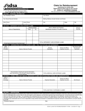 Claim for Reimbursement