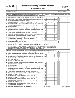 IRS Form 6765 2007