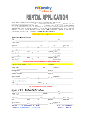 Residential Rental Application