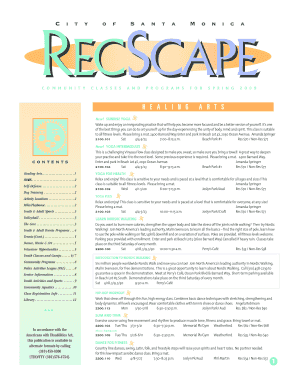 recscape fall schedule form