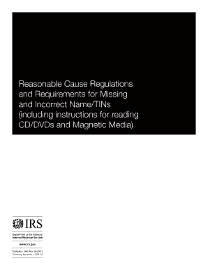 IRS Reasonable Cause Regulations for Missing TINs