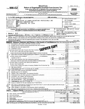 Form 990-EZ 2008