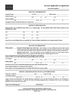 Account Application & Agreement