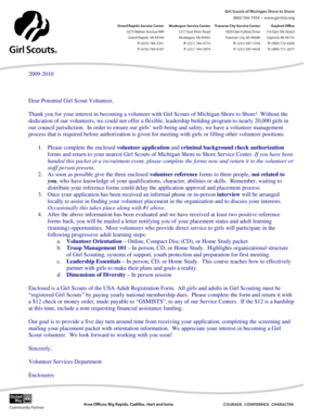 Girl Scouts Volunteer Application