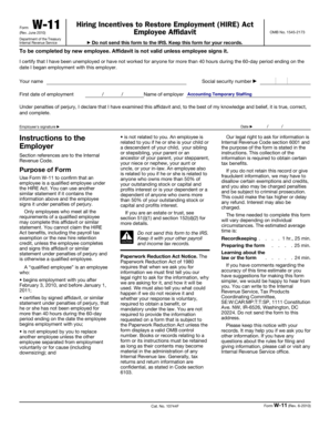 W-11 Employee Affidavit