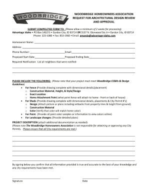 Design Review Request & Approval Form