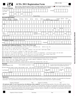 ACIS 2011 Registration Form