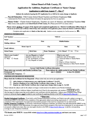 Polk district additions subject areagrade level chart form