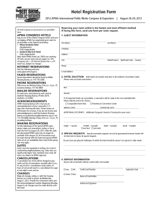 Hotel Registration Form