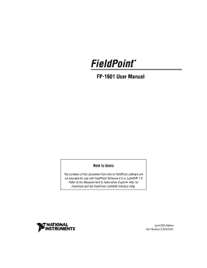 NI-FieldPoint Driver Versions Compatibility Chart - National Instruments