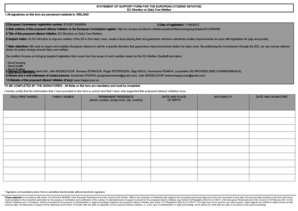 EU Directive on Dairy Cow Welfare Support Form