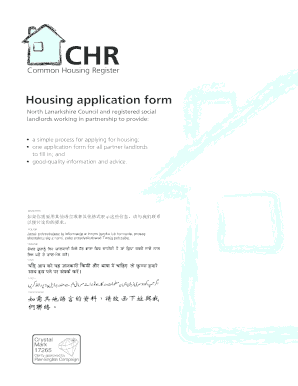 Norlanarkshire council housing application fprm