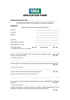 Job Application Form