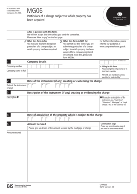 UK MG06 Charge Registration Form