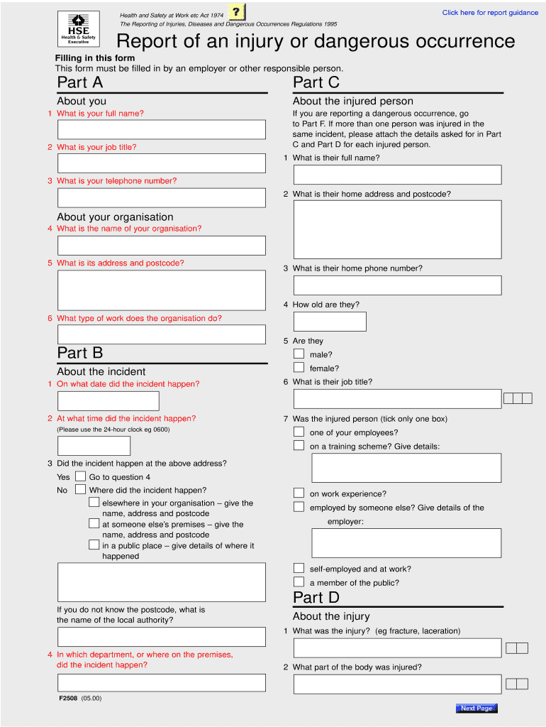 form f2508 Preview on Page 1.