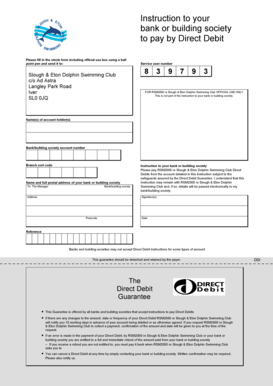 Direct Debit Instruction Form