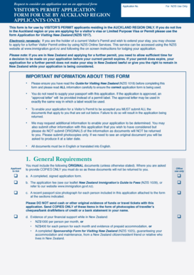 Visitor's Permit Application