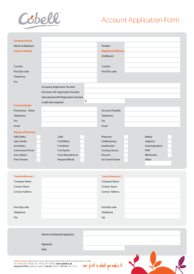 Account Application Form