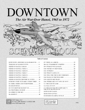 Blank game template - downtown gmt games form