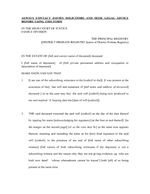 FORM 34 Affidavit of Due Execution