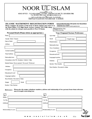 Marriage contract sample - nikkah papers