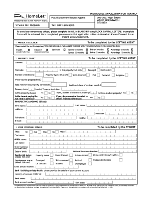 Individuals Application for Tenancy
