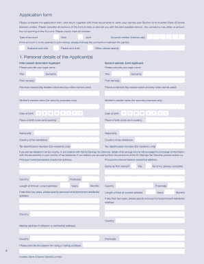 Investec Bank Account Opening Form