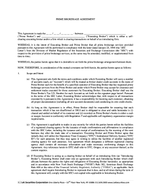 Prime Brokerage Agreement