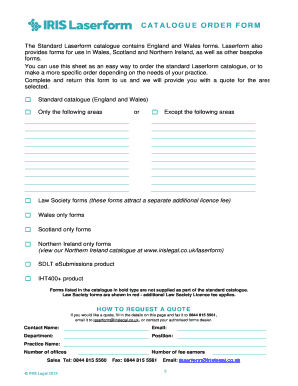 UK Legal Forms Order Form