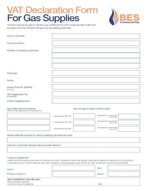 vat declaration form