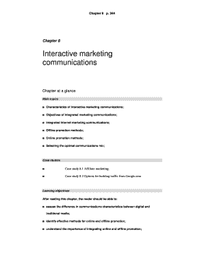 Marketing communication by fill