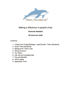 thera trust person specification form